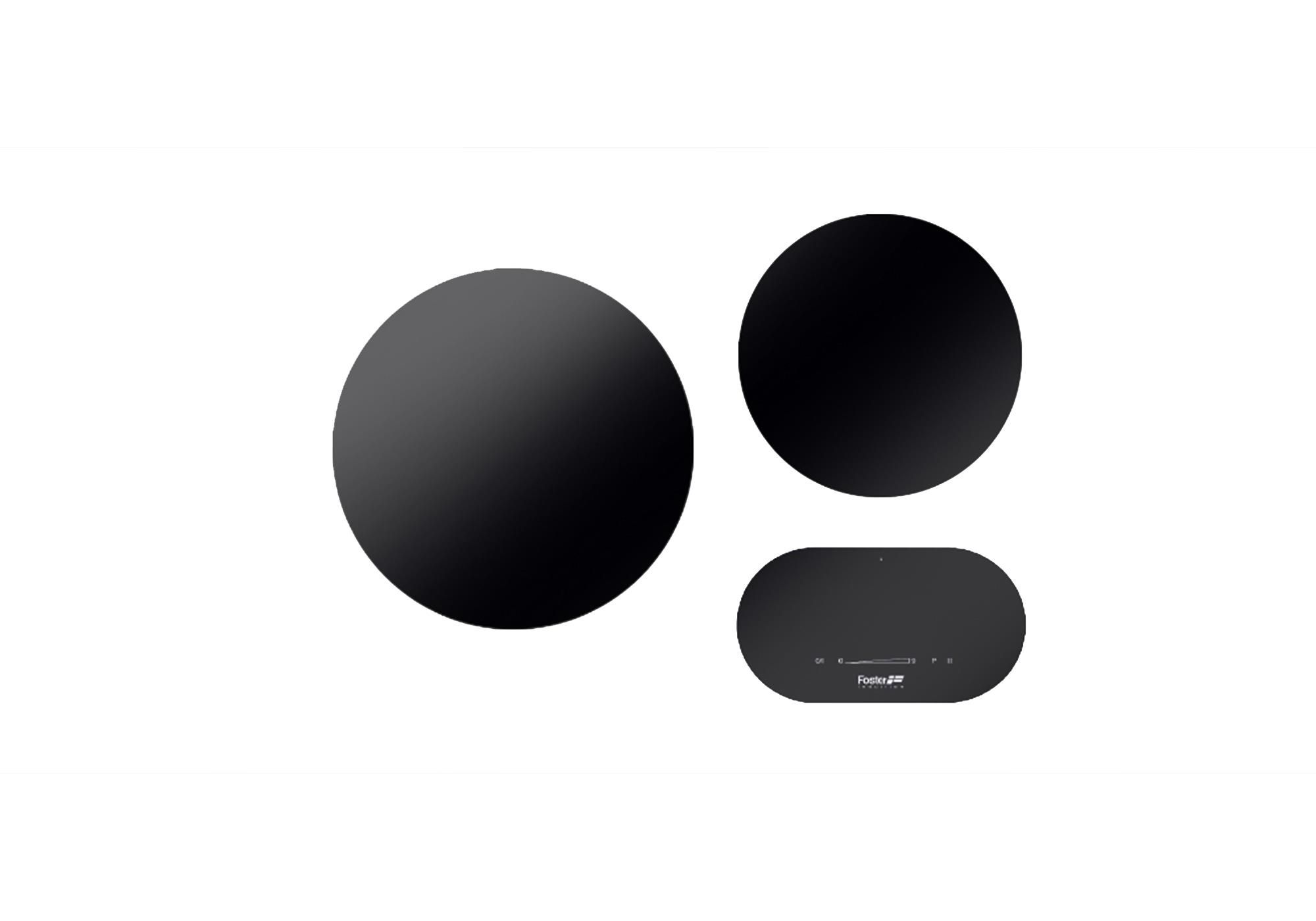 Foster 7366 020 Piano Cottura a Induzione Modulare Quadra in Vetroceramica 2 Zone Libero Posizionamento Touch Control Nero