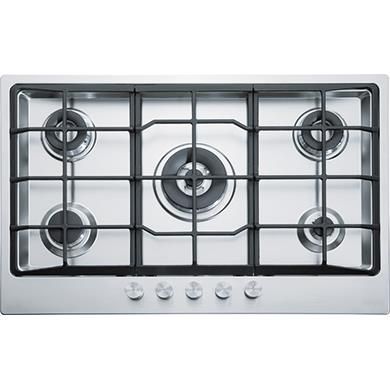 Franke FHNE 805 4G TC XS C Linea Neptune Piano Cottura a Gas 5 Zone 1 Tripla Corona centrale Griglie in ghisa 80 cm Acciaio inox 106.0049.039