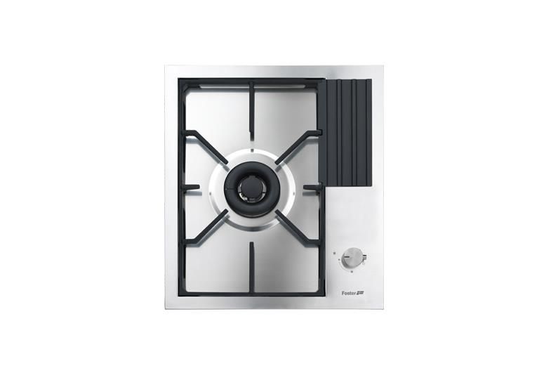 Foster 7278 032 Serie S4000 Domino Piano Cottura a Gas 1 Zona Griglie in ghisa 45 cm Inox Spazzolato