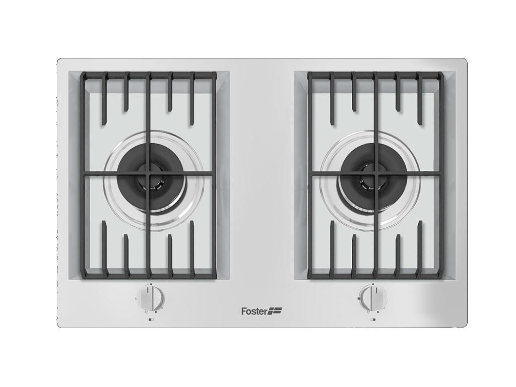 Foster 7203 032 Serie FL Piano Cottura a Gas 2 Zone Griglie in ghisa Inox 76 cm