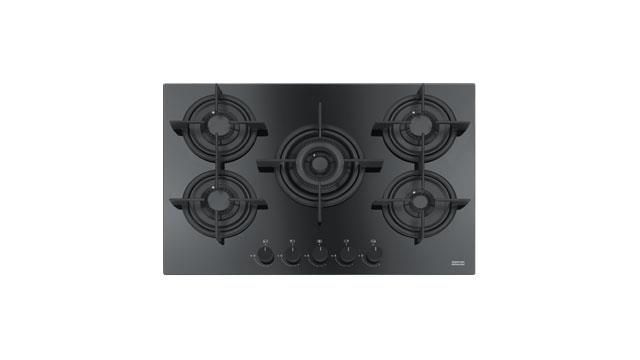Franke FHCR 755 4G TC HE BK C Piano Cottura a gas 5 Fuochi 75 cm Cristallo Griglie in ghisa 106.0374.283