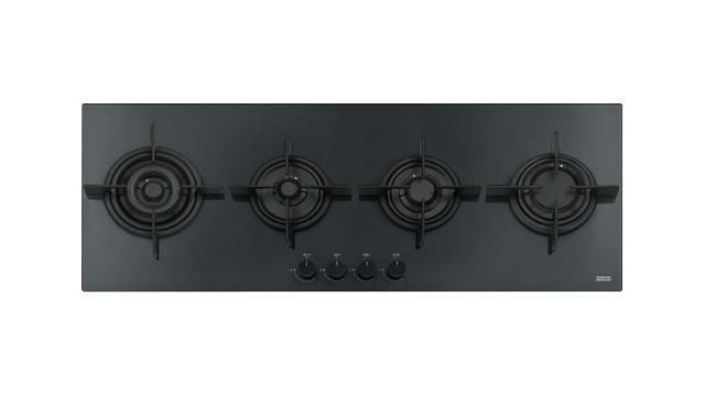 Franke FHCR 1204 3G TC HE BK C Piano Cottura a gas 4 Fuochi 120 cm Cristallo Griglie in ghisa 106.0374.292