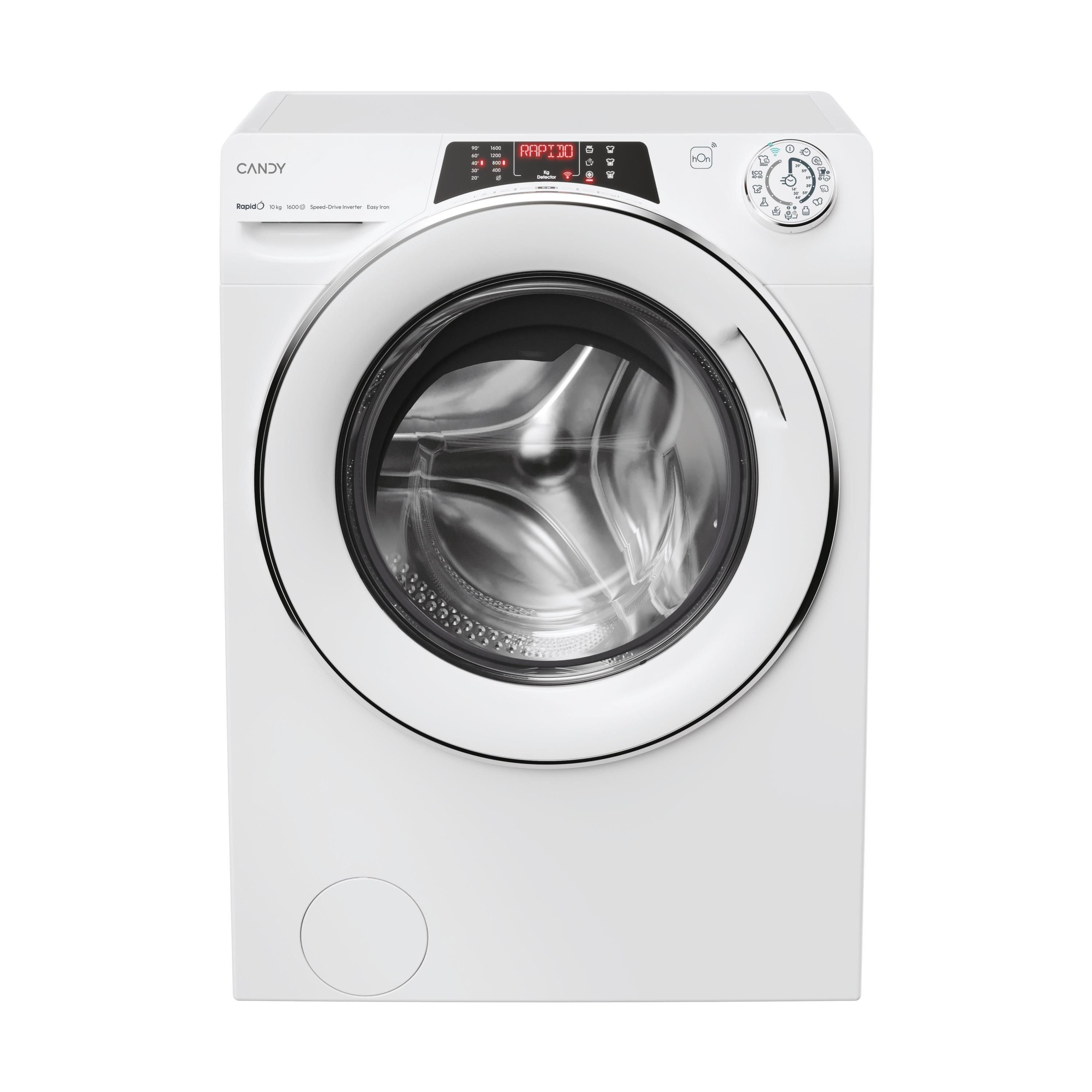 Candy RapidO' RO16106DWMCT/1-S Lavatrice a carica frontale 10Kg classe A 1600 giri 16 programmi controllo remoto bianco 60x58x85