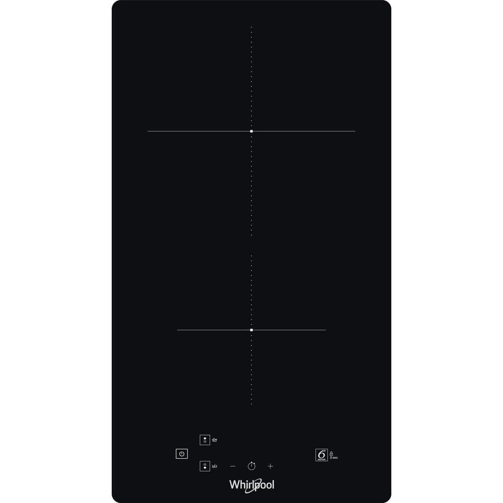 Whirlpool WS Q0530 NE Piano Cottura Induzione 2 Fuochi Larghezza 28 cm in Vetroceramica colore Nero