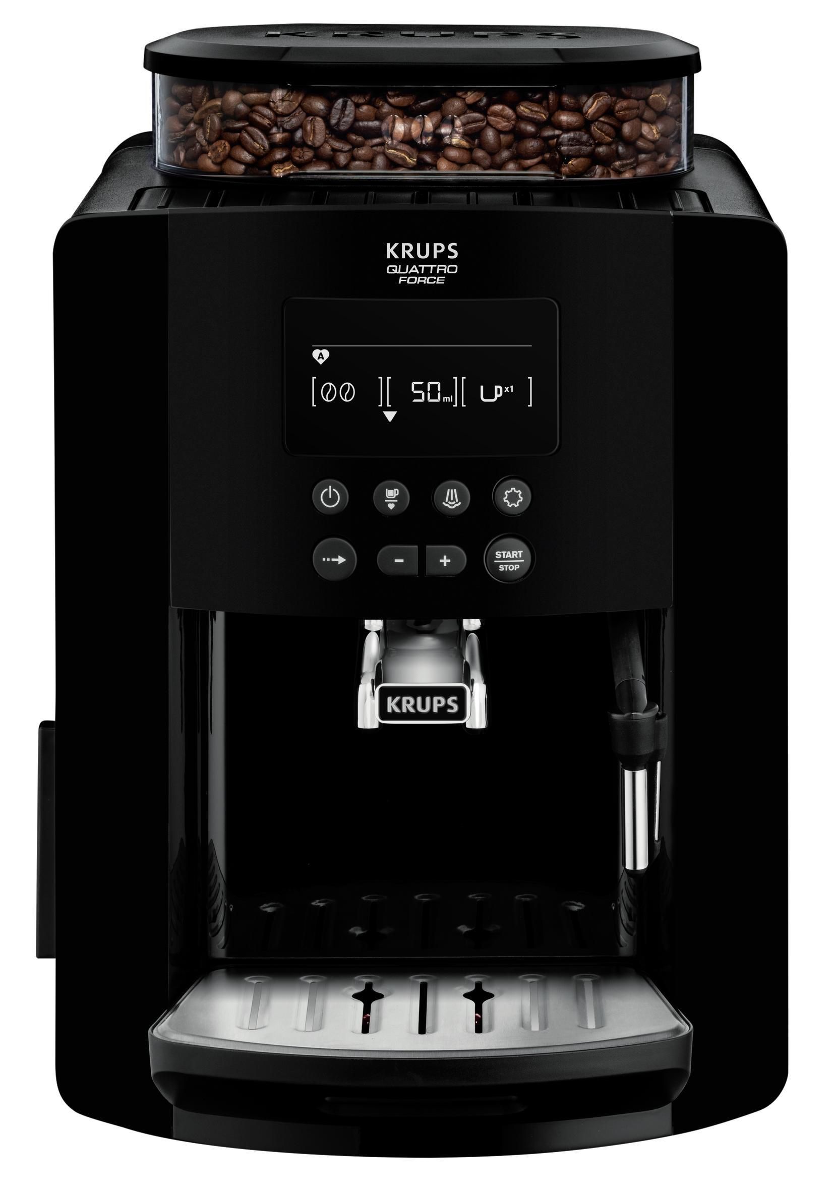 KRUPS EA 8170 Arabica Macchina per Caffè Libera Installazione Automatica 1.7 Litri Nero per Preparazioni Espresso di Qualità Superiore