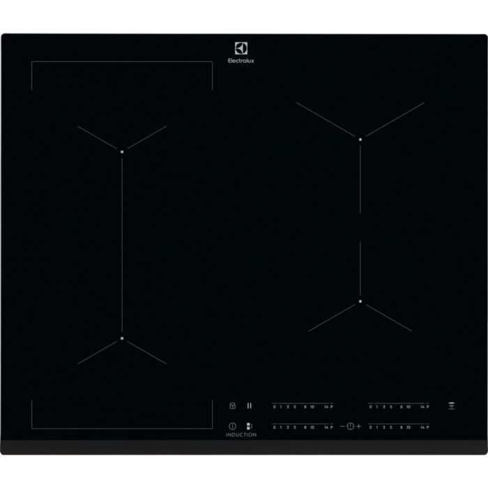 Electrolux EIV63443 Piano Cottura a Induzione in Vetroceramica 2 Zone Infinite Hob2Hood SliderTouch Bridge 60 cm Nero