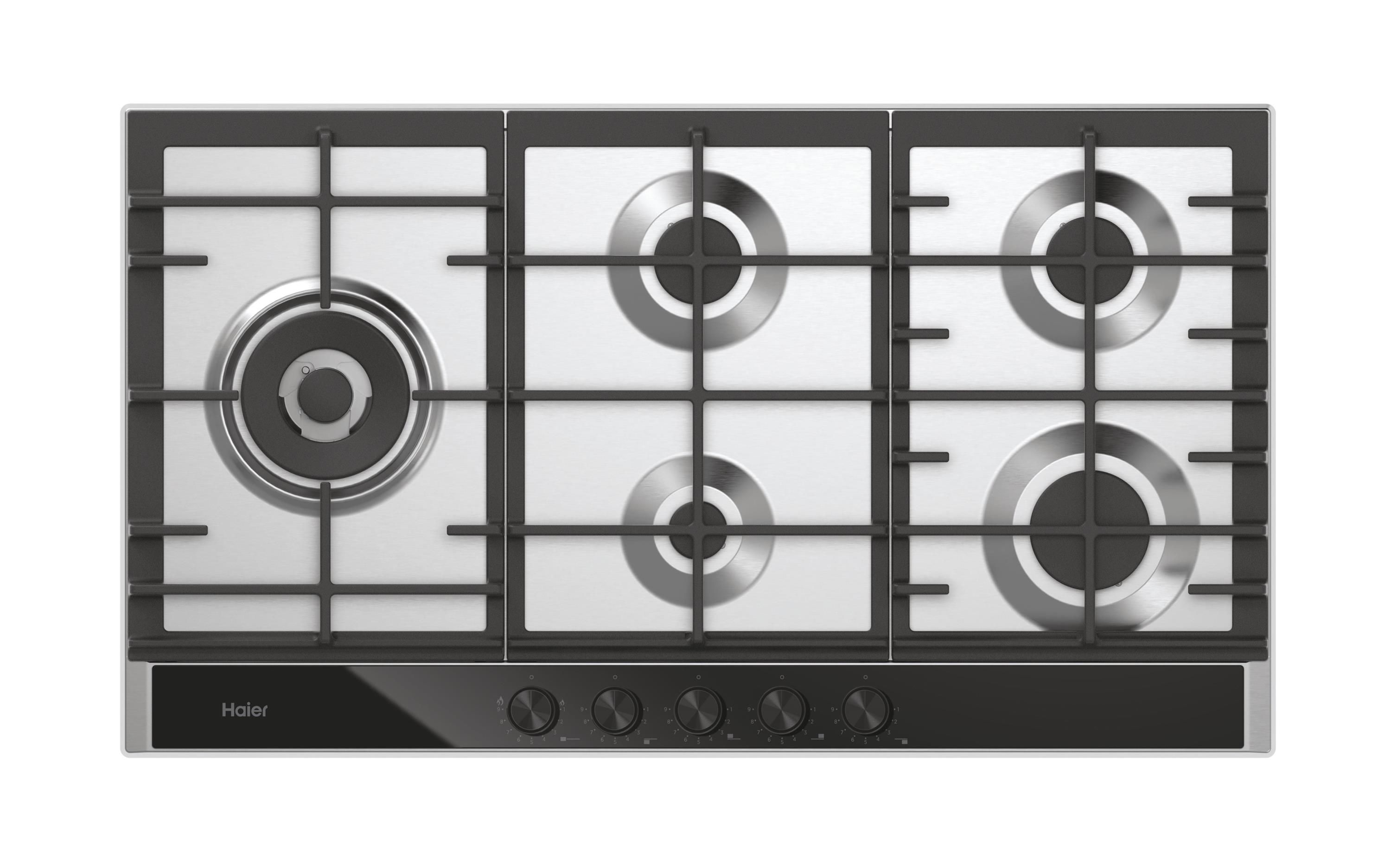 Haier Series 6 HAHG9WL38WX-1 Piano cottura da incasso 90 cm Gas 5 Fuochi Inox