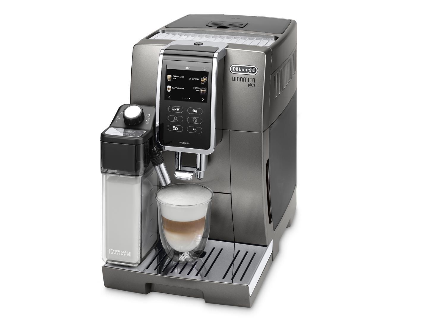 DeLonghi Dedica Style DINAMICA PLUS Macchina da Caffe' Combi 2 Tazze Automatica Platino