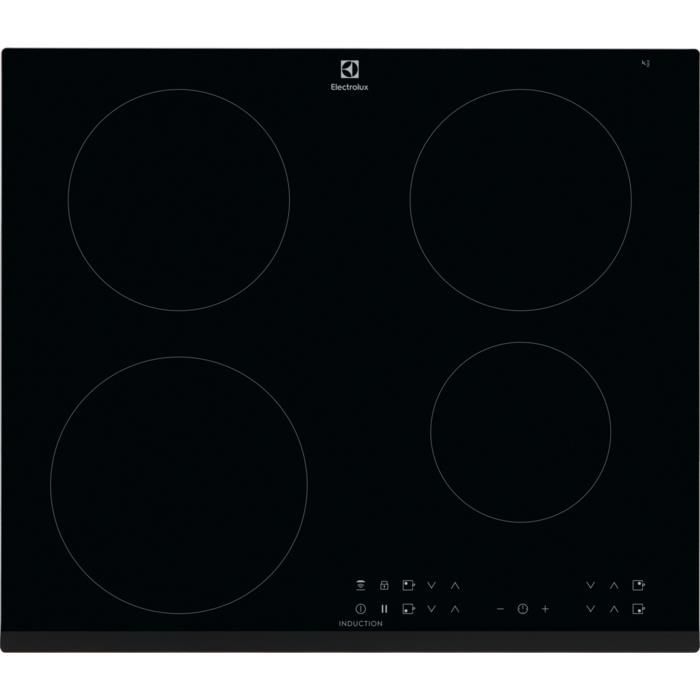 Electrolux LIT60433 Piano cottura a Induzione in Vetroceramica 60 cm 4 zone Connessione Hoob2Hood Nero con frontalino bisellato