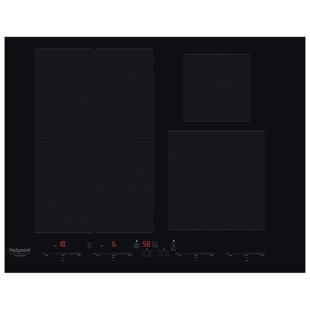 Hotpoint ACOH 654 MF/NE Piano Cottura a Induzione 4 Zone 6 Piastre Touch control 18 Livelli di potenza + Booster Tecnologia Advanced Sensor Flexi Zone Adattatore di Potenza 65 cm Nero