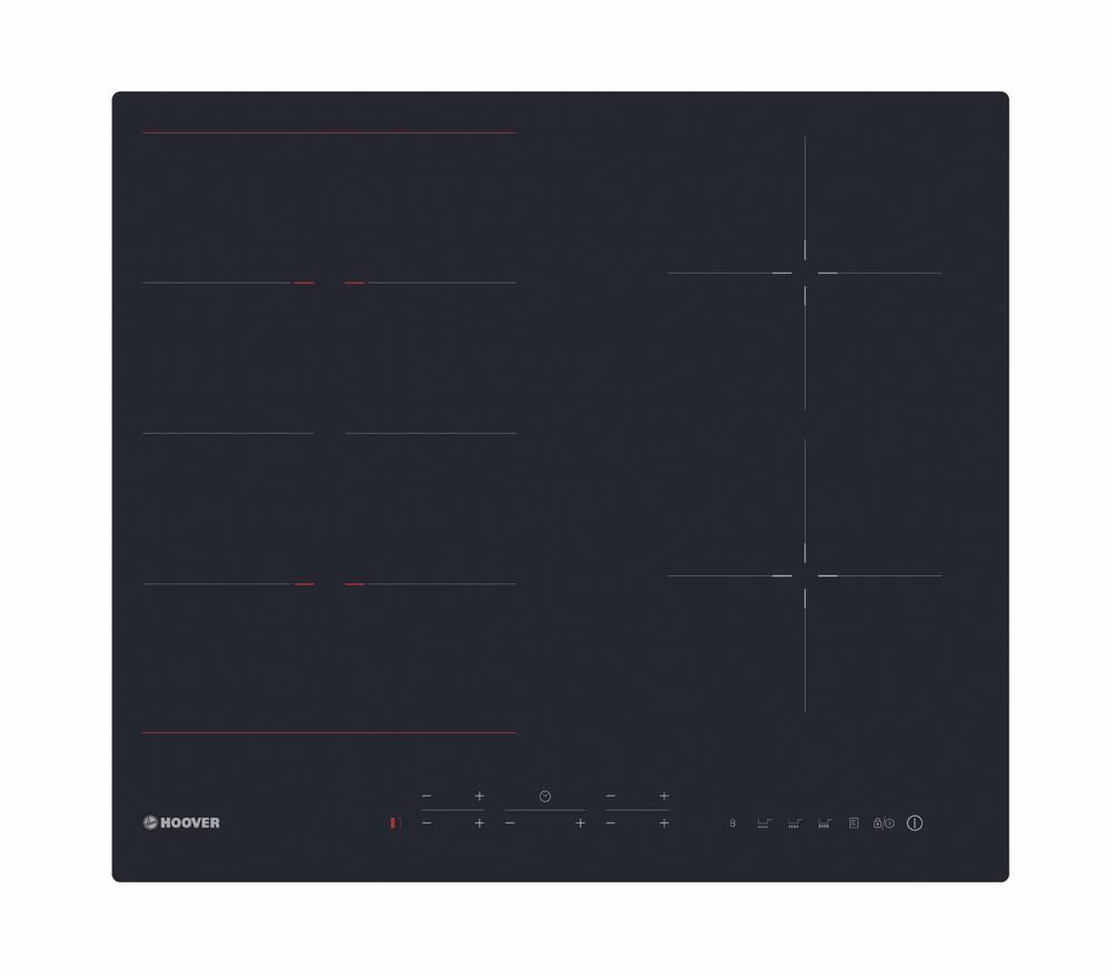 Hoover HIES644DC Piano Cottura ad Induzione 4 Zone cottura Larghezza 59 cm Nero