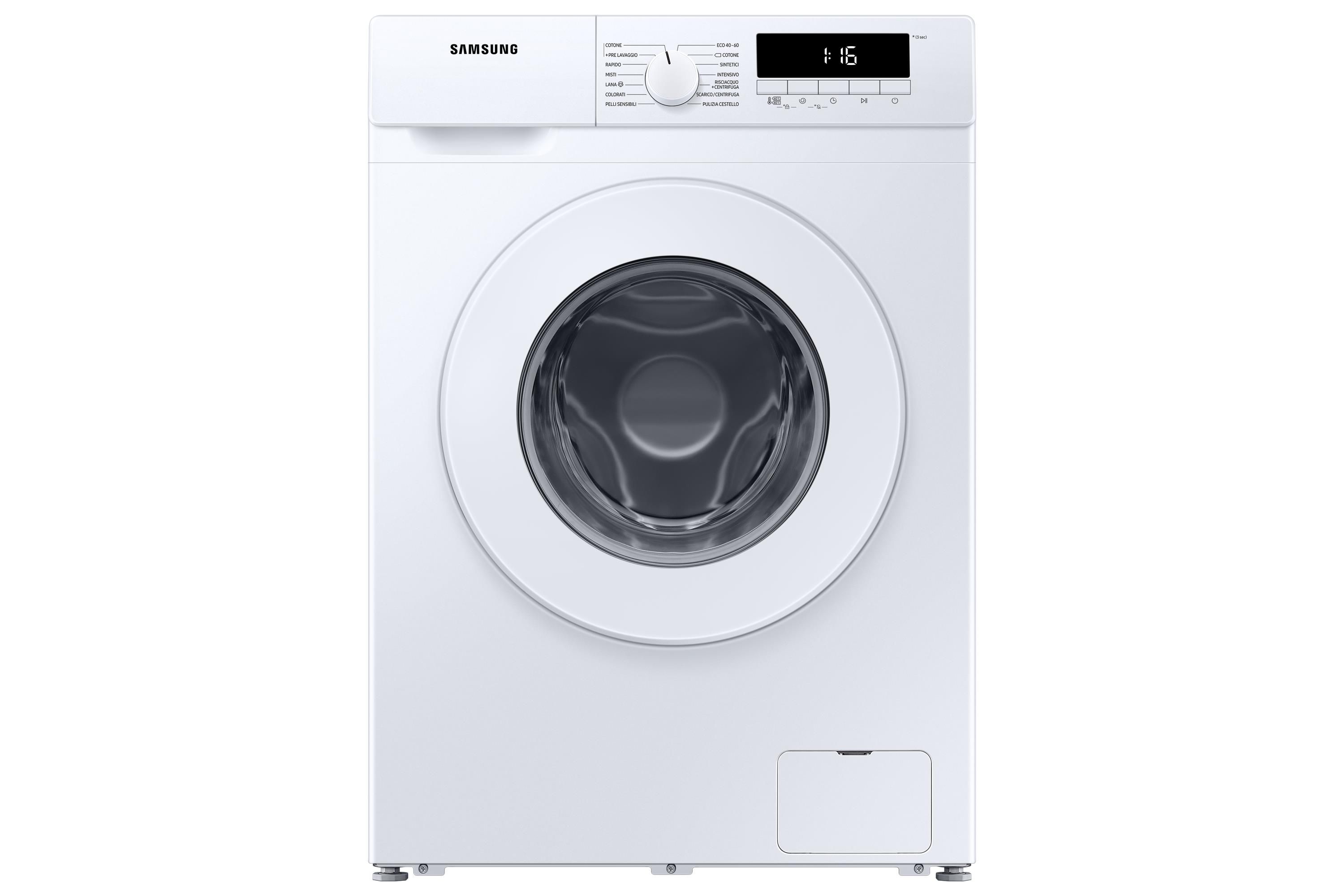 Samsung WW80T304MWW Serie 3000 Lavatrice Slim Carica Frontale Classe energetica D Capacita' di carico 8 Kg Centrifuga 1400 giri Motore Digital Inverter Profondita' 46