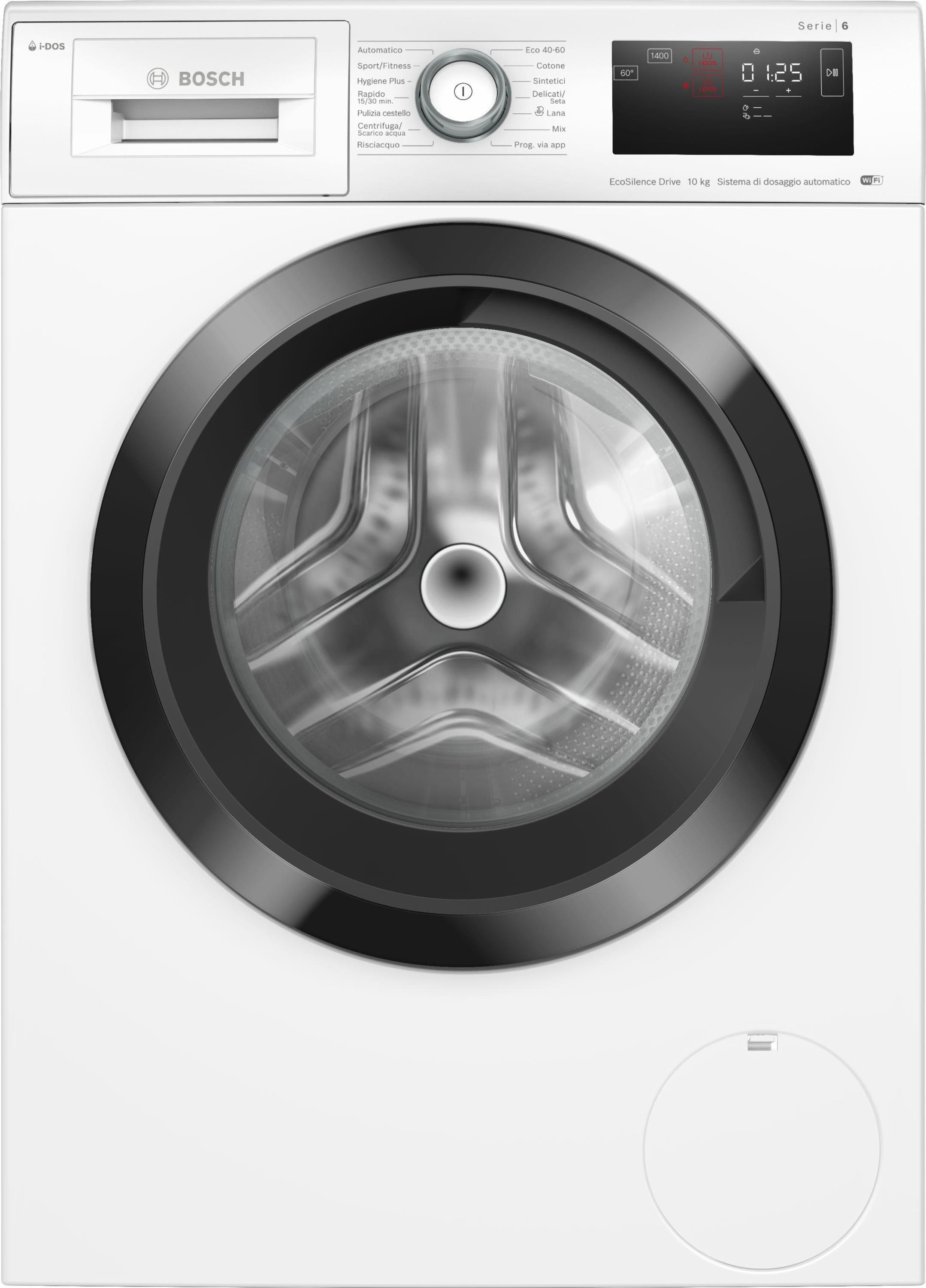 Bosch Serie 6 WAL28PH1IT Lavatrice Caricamento Frontale 10Kg 1400 Giri/min Bianco