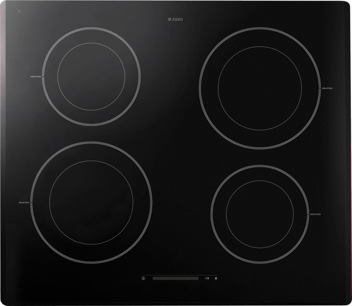ASKO HI 1611 G Piano Cottura a Induzione 4 Zone Touch Control 10 Livelli di Potenza AllBoost 60 cm Nero