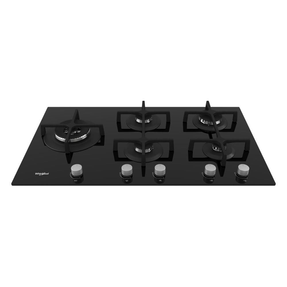 Whirlpool GOA 9523/NB Piano Cottura a Gas 5 Zone Griglie in Ghisa 86 cm Nero