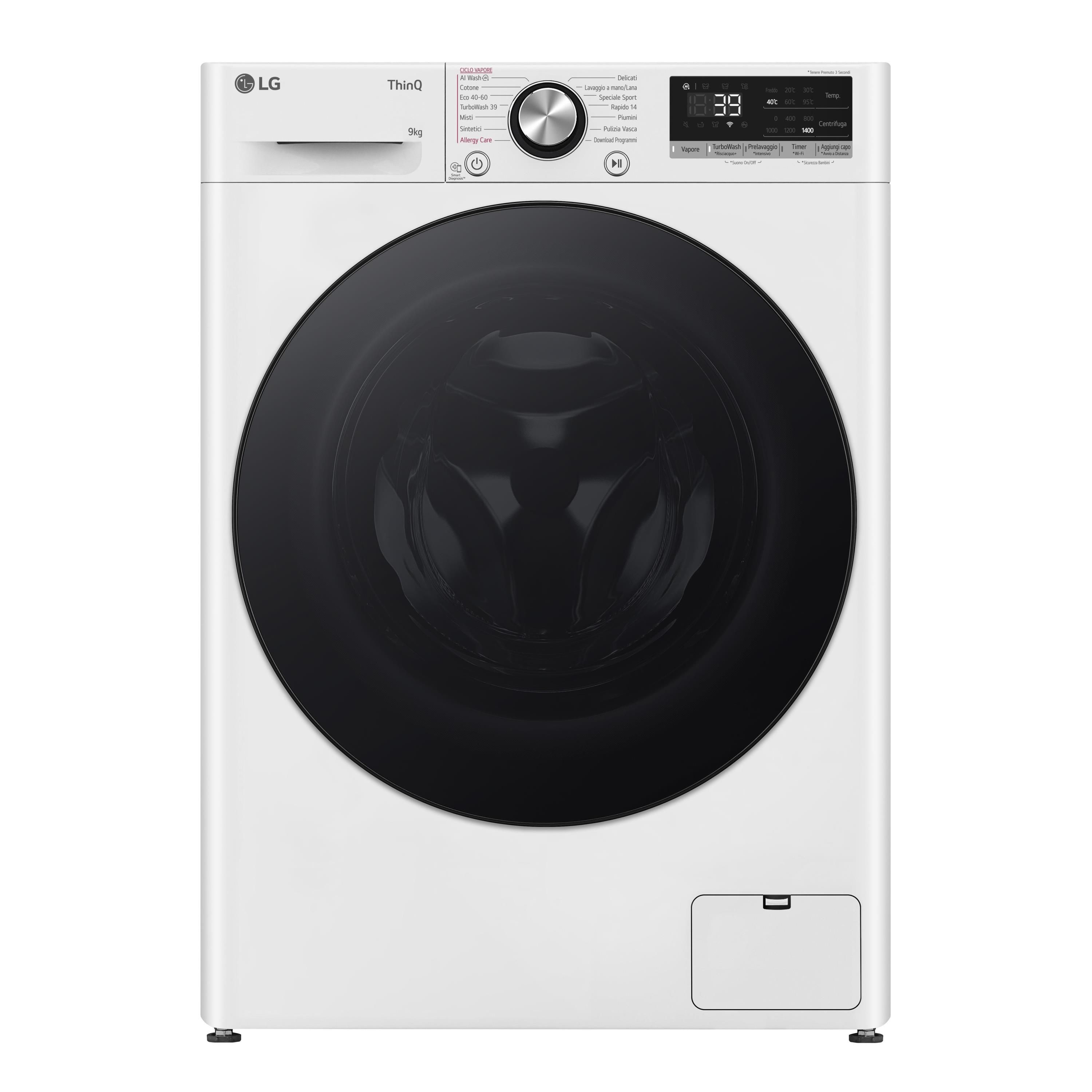 LG F4R7009TSWB.ABWQPIS Lavatrice Caricamento Frontale 9Kg 1400rpm Bianco