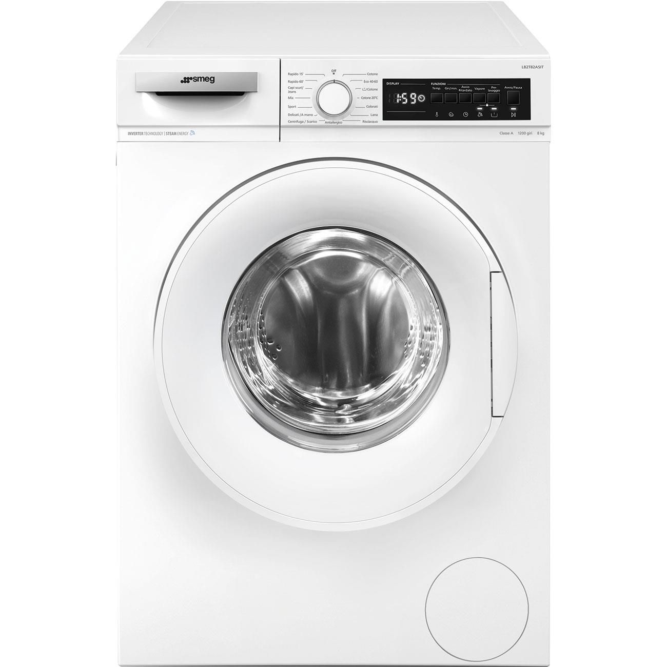 Smeg LB2T82ASIT Lavatrice Caricamento frontale 8 kg 1200 Giri/min A Bianco