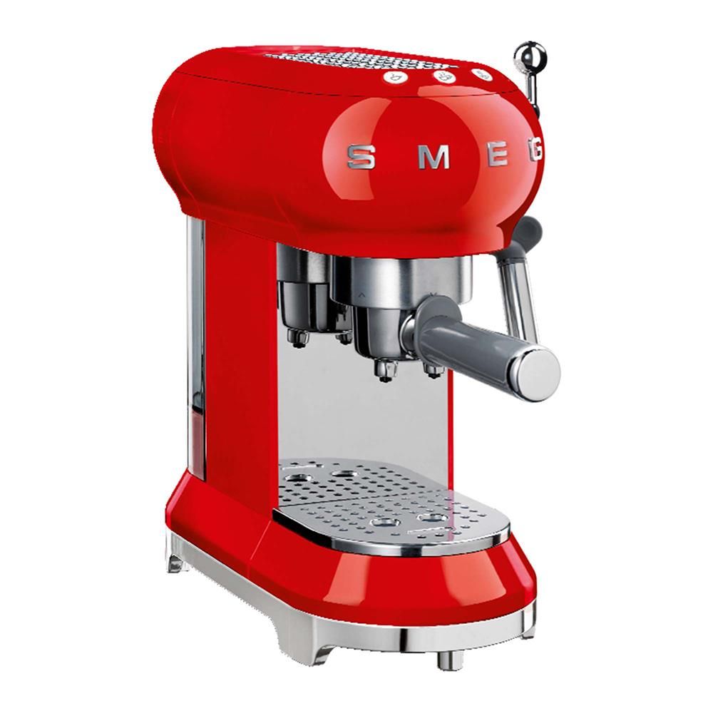 Smeg ECF01RDEU Estetica 50's Style Macchina da Caffe' Espresso Capacita' 1 Litro Potenza 1350 W 2 Tazze Rosso