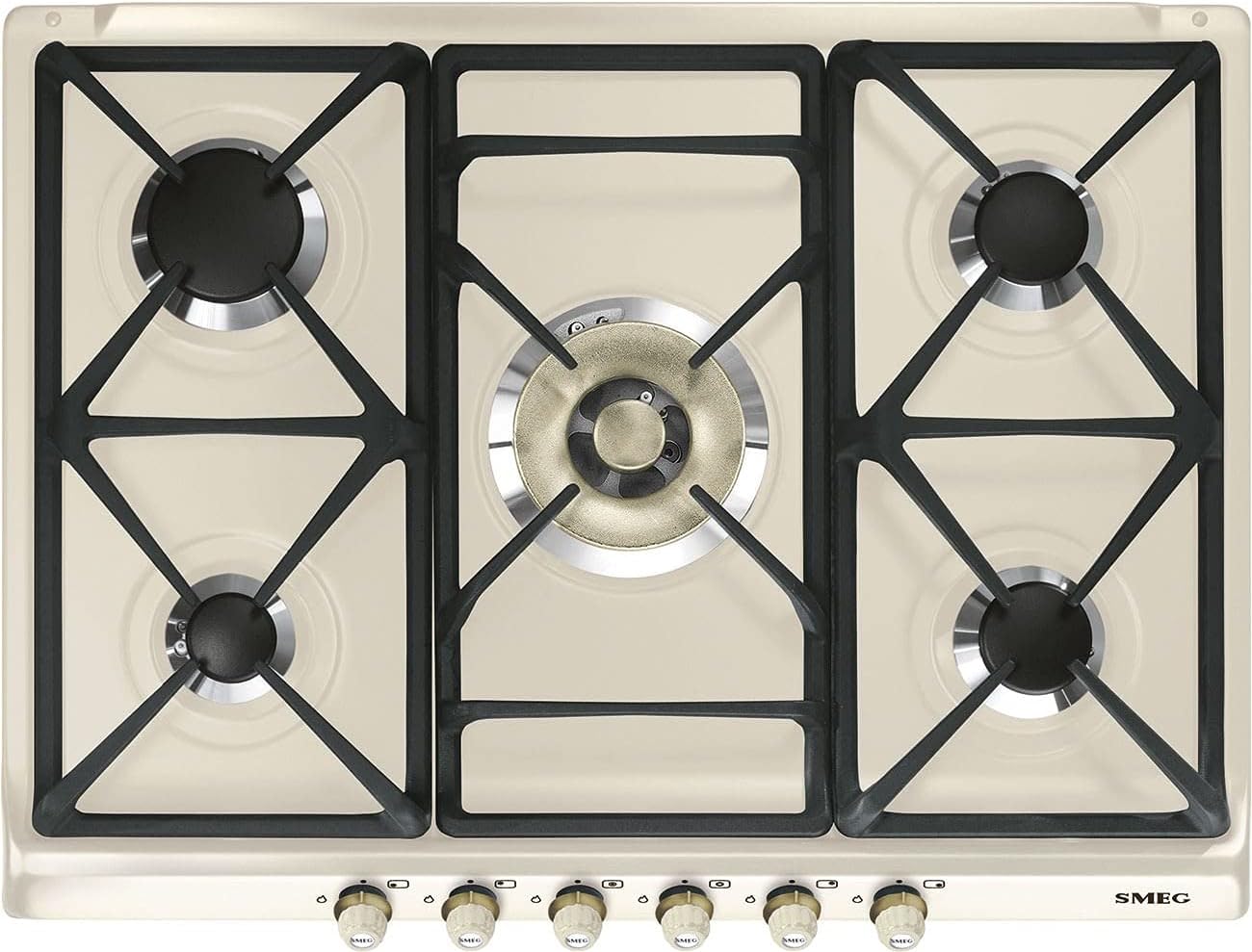 Smeg Piano di cottura 70cm panna Estetica Cortina