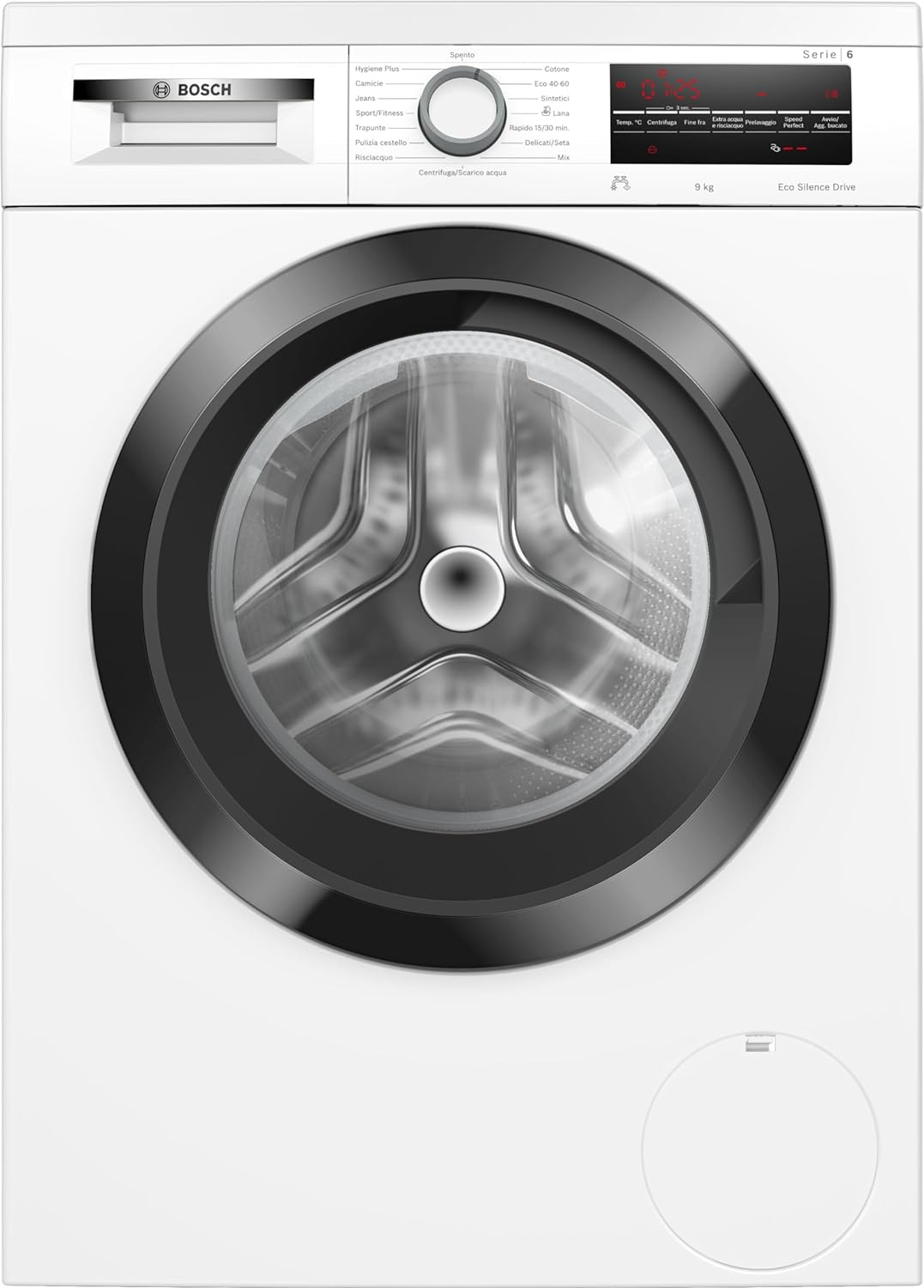Bosch Serie 6 WUU28T29II Lavatrice a carica frontale con top removibile 9 Kg 1400 giri Classe A Programma Hygiene Plus Doppio allaccio acqua C/F Motore Inverter EcoSilence Bianco